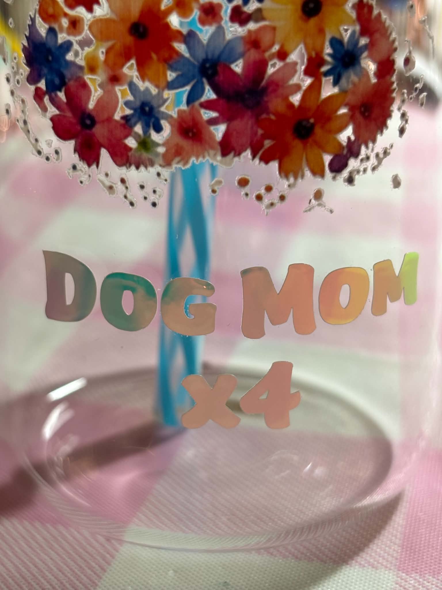 Personalized Dog Mom & Dog Dad Glass Can 🐾