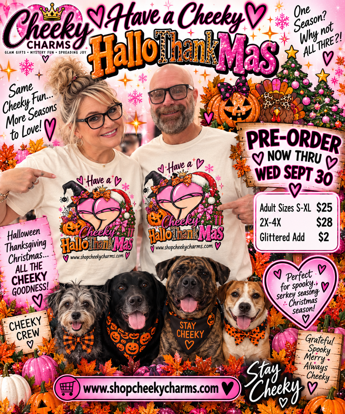 Have a Cheeky HalloThankMas! Holiday T-Shirt