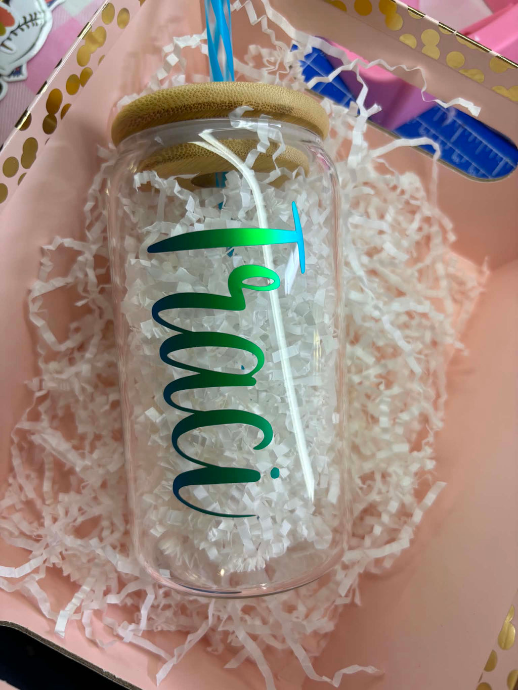 🥤 Personalized Glass Can Gift Set