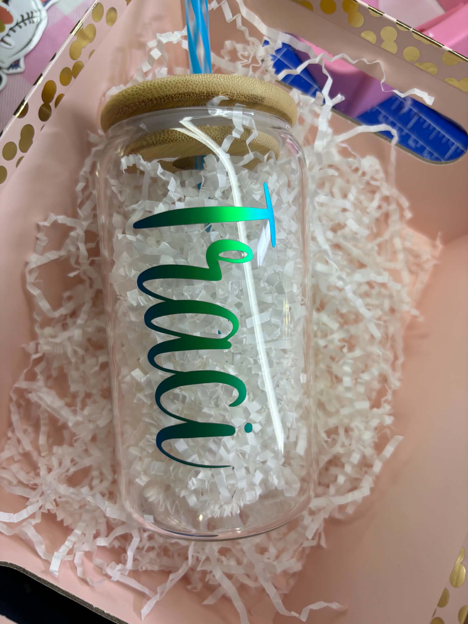 🥤 Personalized Glass Can Gift Set